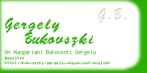 gergely bukovszki business card